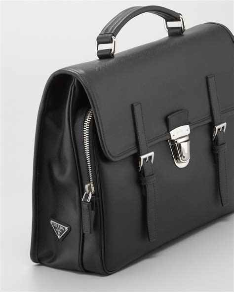 prada saffiano briefcase.